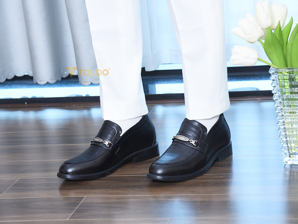 Giày lười tăng 8cm chiều cao đế khâu